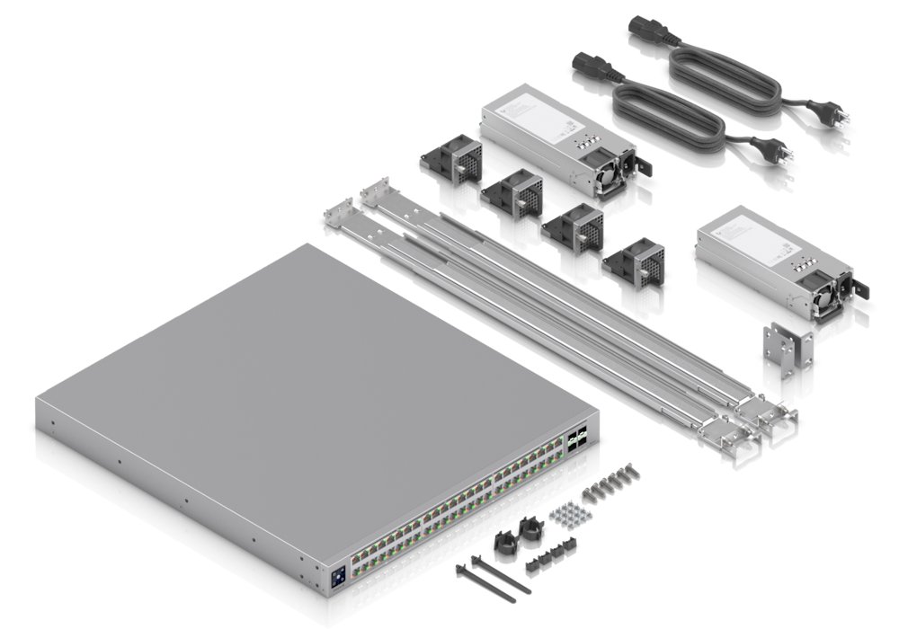 Ubiquiti UniFi Switch Enterprise Campus 48 PoE - 32x 10GbE, 16x 2.5GbE, 4x SFP28, 48x PoE+++ (PoE 2150W)