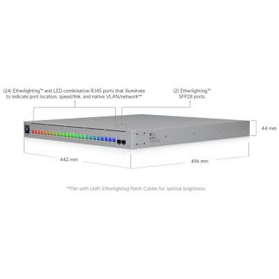 Ubiquiti UniFi Switch Enterprise Campus 24 PoE - 16x 10GbE, 8x 2.5GbE, 2x SFP28, 24x PoE+++ (PoE 1050W)