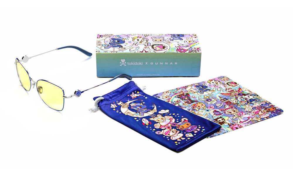 GUNNAR kancelářske/herní brýle  DIGITAL PRINCESS - TOKIDOKI PERIWINKLE jantarová skla BLF 65 GUNNAR focus