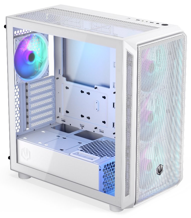 Endorfy skříň Arx 700 ARGB / ATX / 4x 140 ARGB fan (až 8 fans) / 2x USB / USB-C / mesh p. / tvrzené sklo / bílá