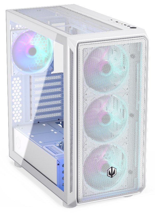 Endorfy skříň Arx 700 ARGB / ATX / 4x 140 ARGB fan (až 8 fans) / 2x USB / USB-C / mesh p. / tvrzené sklo / bílá