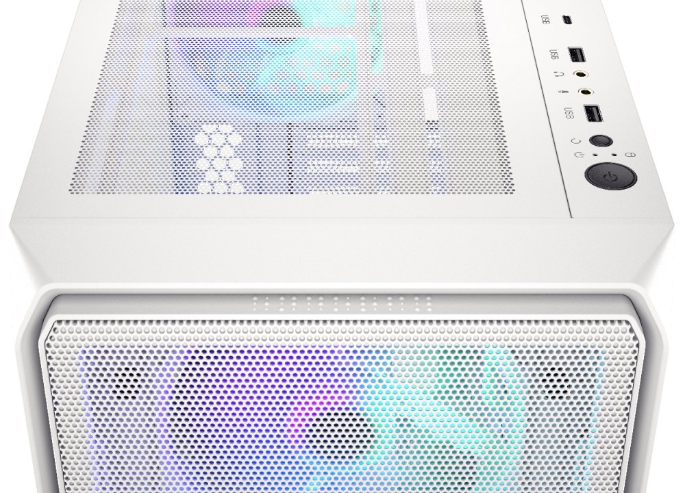 Endorfy skříň Arx 700 ARGB / ATX / 4x 140 ARGB fan (až 8 fans) / 2x USB / USB-C / mesh p. / tvrzené sklo / bílá