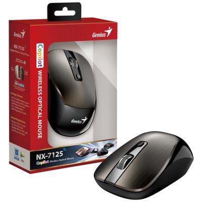 GENIUS NX-7125 Chocolate/ 1200 dpi/ bezdrátová/ Copilot/ 4tlačítková/ čokoládová