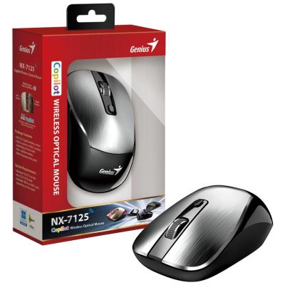 GENIUS NX-7125 Silver/ 1200 dpi/ bezdrátová/ Copilot/ 4tlačítková/ stříbrná