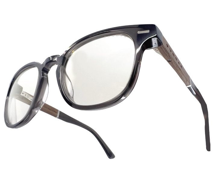 GUNNAR kancelářske/herní brýle  TIOGA GRAY CRYSTAL/WALNUT čirá skla-PRO MINERAL BLF 35 GUNNAR focus