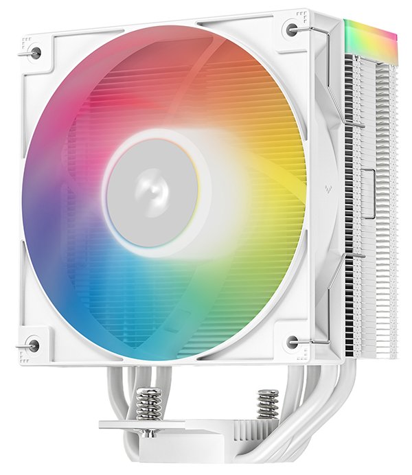 DEEPCOOL chladič AG400 ARGB V2 / 120mm fan ARGB / 4x heatpipes / PWM / pro Intel i AMD / bílý