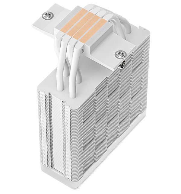 DEEPCOOL chladič AG400 ARGB V2 / 120mm fan ARGB / 4x heatpipes / PWM / pro Intel i AMD / bílý