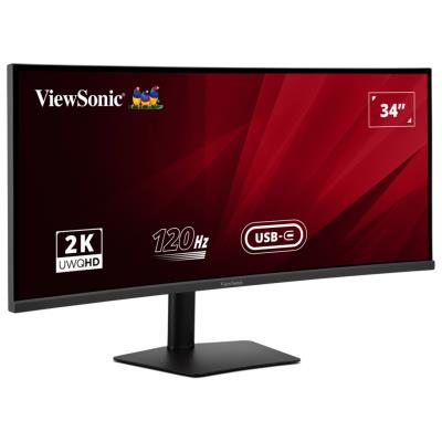ViewSonic VA3420C '34" 21:9, 3440 x 1440, SuperClear® VA zakřivený monitor, 120Hz, 2 HDMI, DP, USB, USB-C 96W, speakers,