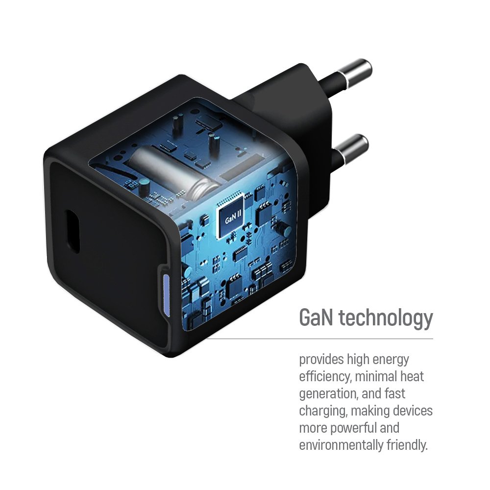 COLORWAY 1x USB-C/ síťová nabíječka/ GaN/ PD/ PPS/ 25W/ Černá