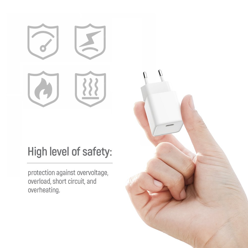 COLORWAY 1x USB-C/ síťová nabíječka/ GaN/ PD/ PPS/ 25W/ Bílá