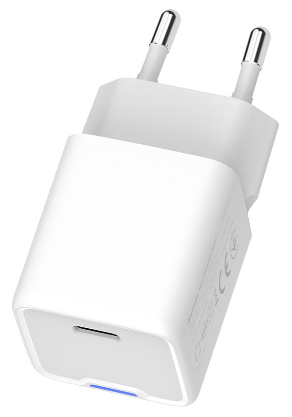 COLORWAY 1x USB-C/ síťová nabíječka/ GaN/ PD/ PPS/ 30W/ Bílá