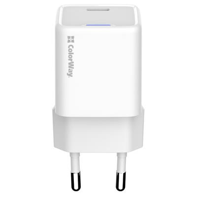 COLORWAY 1x USB-C/ síťová nabíječka/ GaN/ PD/ PPS/ 30W/ Bílá