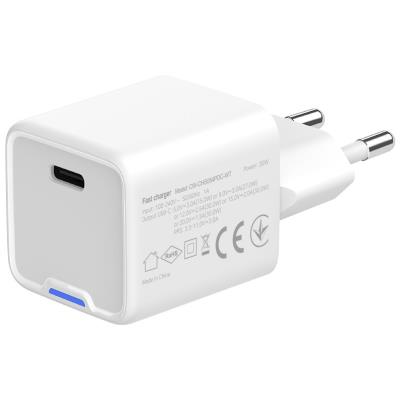 COLORWAY 1x USB-C/ síťová nabíječka/ GaN/ PD/ PPS/ 30W/ Včetně 100cm kabelu/ Bílá