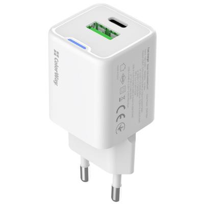 COLORWAY 1x USB-C/ síťová nabíječka/ GaN/ PD/ PPS/ QC/ 35W/ Bílá