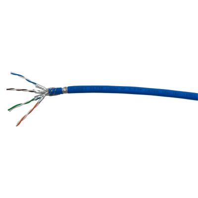 PLANET kabel SFTP, drát, Cat 6A, 4p, 500MHz, LS0H, stíněný každý pár, Planet Elite, modrý, Dca, cena za 1m na desítky m
