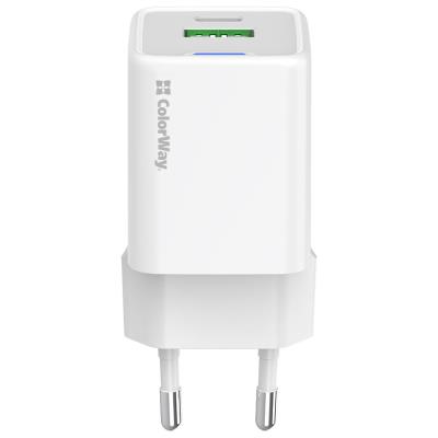 COLORWAY 1x USB-C/ síťová nabíječka/ GaN/ PD/ PPS/ QC/ 35W/ Včetně 100cm kabelu/ Bílá