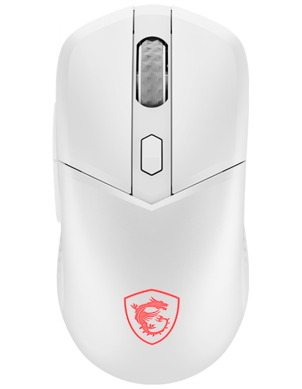 MSI herní myš VERSA 300 Wireless White/ bezdrátová/ 8.000 dpi/ 2,4GHz/ BT5.3/ USB/ RGB podsvícení/ 6 tlačítek/ bílá