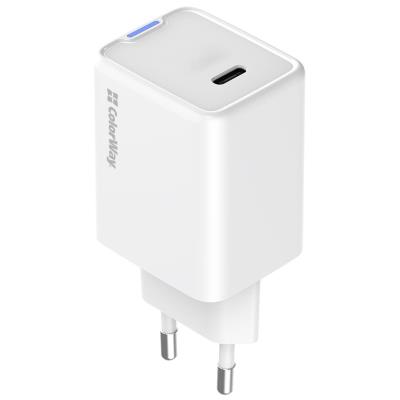 COLORWAY 1x USB-C/ síťová nabíječka/ GaN/ PD/ PPS/ 45W/ Bílá