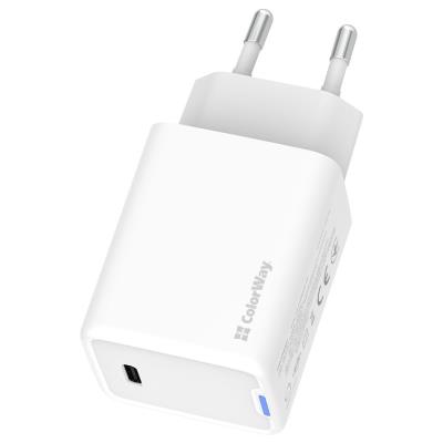 COLORWAY 1x USB-C/ síťová nabíječka/ GaN/ PD/ PPS/ 45W/ Bílá