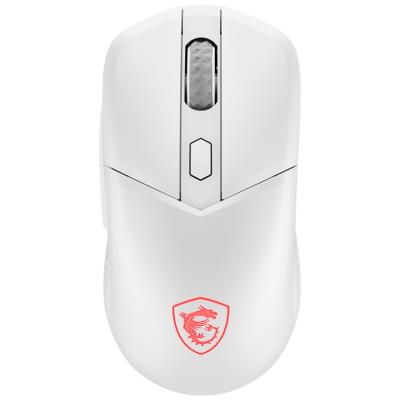 MSI herní myš VERSA 300 Wireless White/ bezdrátová/ 8.000 dpi/ 2,4GHz/ BT5.3/ USB/ RGB podsvícení/ 6 tlačítek/ bílá