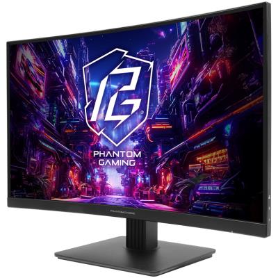 Phantom Gaming by Asrock monitor zakřivený PG27QRT1B 27"/VA/2560x1440/180Hz/300cd/m2/1ms/HDMI/DP/speaker