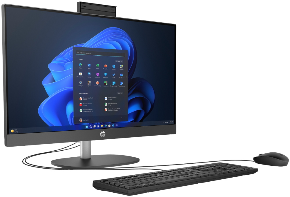 HP ProOne 240 G10/ AiO/ i5-1334U/ 16GB/ 512GB SSD/ Intel® Iris Xe/ 23,8"FHD,matný/ W11H/ kbd+myš/ šedý