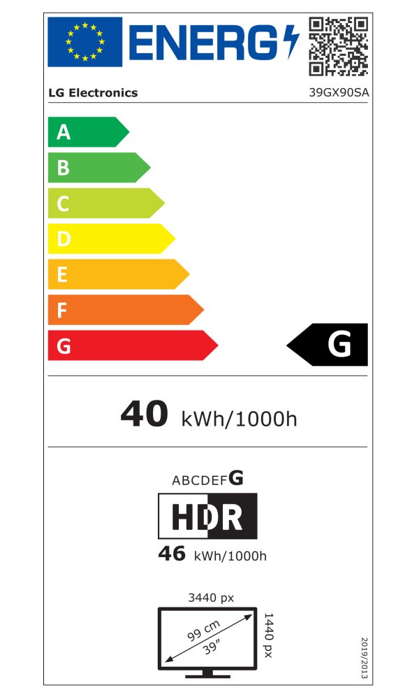 LG monitor zakřivený 39GX90SA-W 39 " OLED/3440x1440/21:9/275cd/m2/240 HZ/0,03ms/ DP/HDMI/USB-C/LAN/7Wx2/výškově stav.