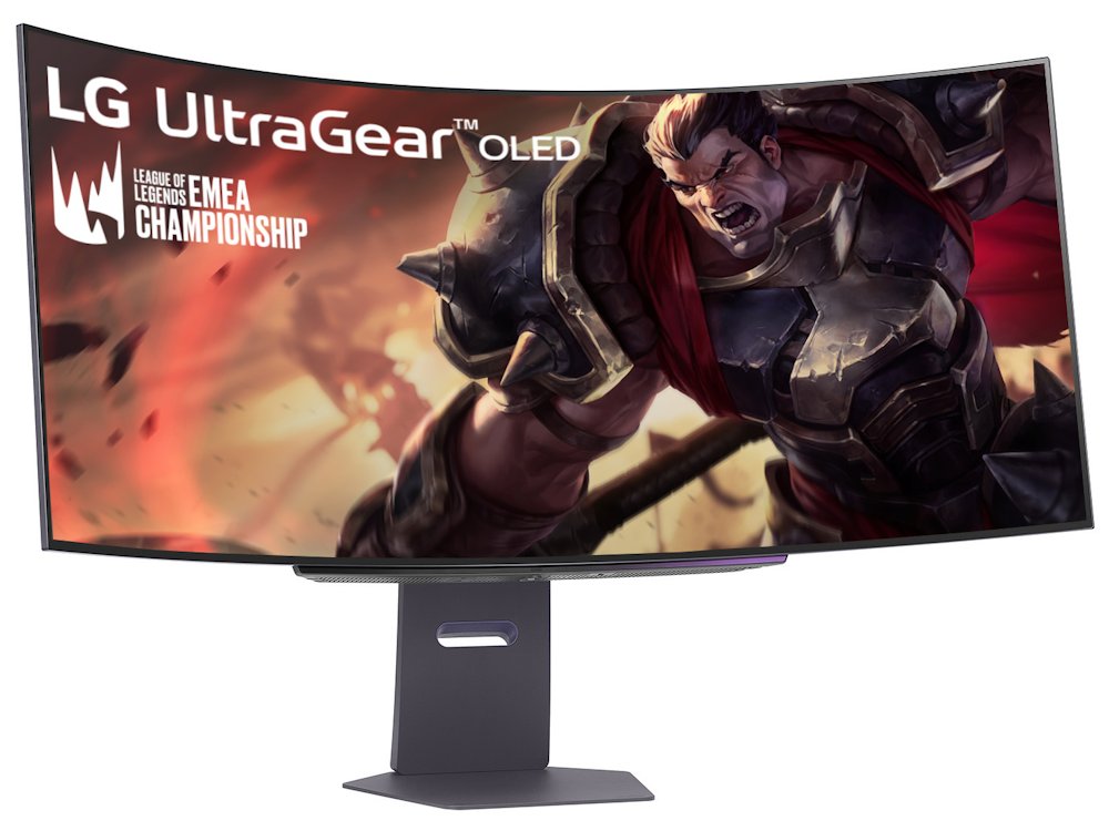 LG monitor zakřivený 45GX90SA-B 44,5 " OLED/3440x1440/21:9/275cd/m2/240 HZ/0,03ms/ DP/HDMI/USB-C/LAN/7Wx2/výškově stav.