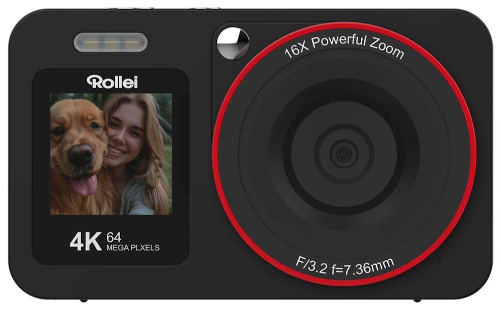 Rollei Compactline 64 Dual Screen/ 64 MPix/ 18x digital zoom/ 2,8 a 1,4" LCD/ 4K video/ Černý