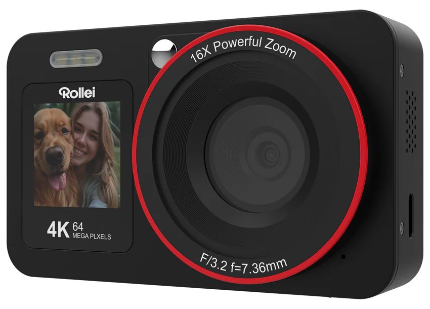 Rollei Compactline 64 Dual Screen/ 64 MPix/ 18x digital zoom/ 2,8 a 1,4" LCD/ 4K video/ Černý