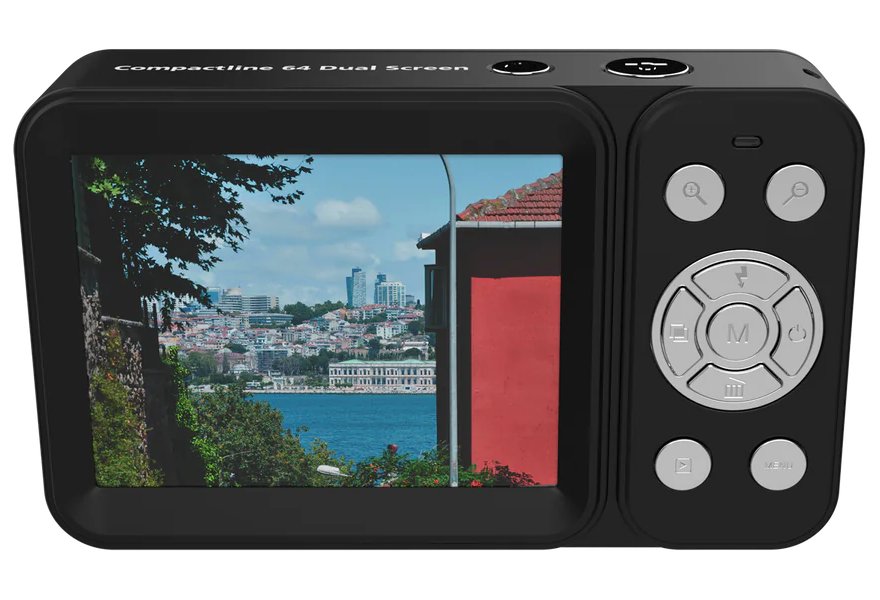 Rollei Compactline 64 Dual Screen/ 64 MPix/ 18x digital zoom/ 2,8 a 1,4" LCD/ 4K video/ Černý