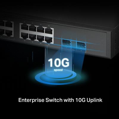 TP-Link SG3218XP-M2 Omada Switch 16x 2,5GLAN (8x Non-PoE + 8x PoE+), 2x 10G SFP+, PoE budget 240W, 1U 19"