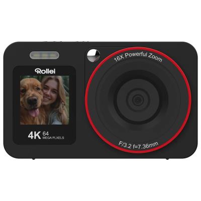 Rollei Compactline 64 Dual Screen/ 64 MPix/ 18x digital zoom/ 2,8 a 1,4" LCD/ 4K video/ Černý