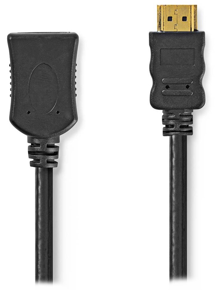 NEDIS prodlužovací High Speed HDMI 2.0 kabel s ethernetem/ 4K@60Hz/ zlacené konektory HDMI-HDMI/ černý/ bulk/ 5m