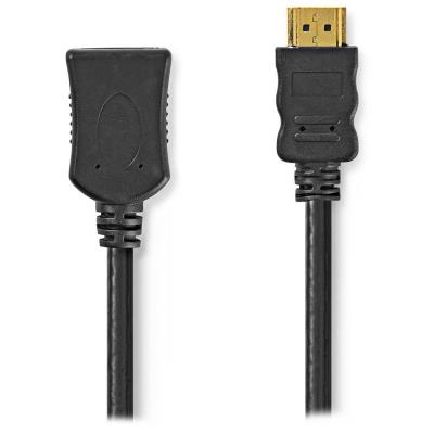 NEDIS prodlužovací High Speed HDMI 2.0 kabel s ethernetem/ 4K@60Hz/ zlacené konektory HDMI-HDMI/ černý/ bulk/ 5m