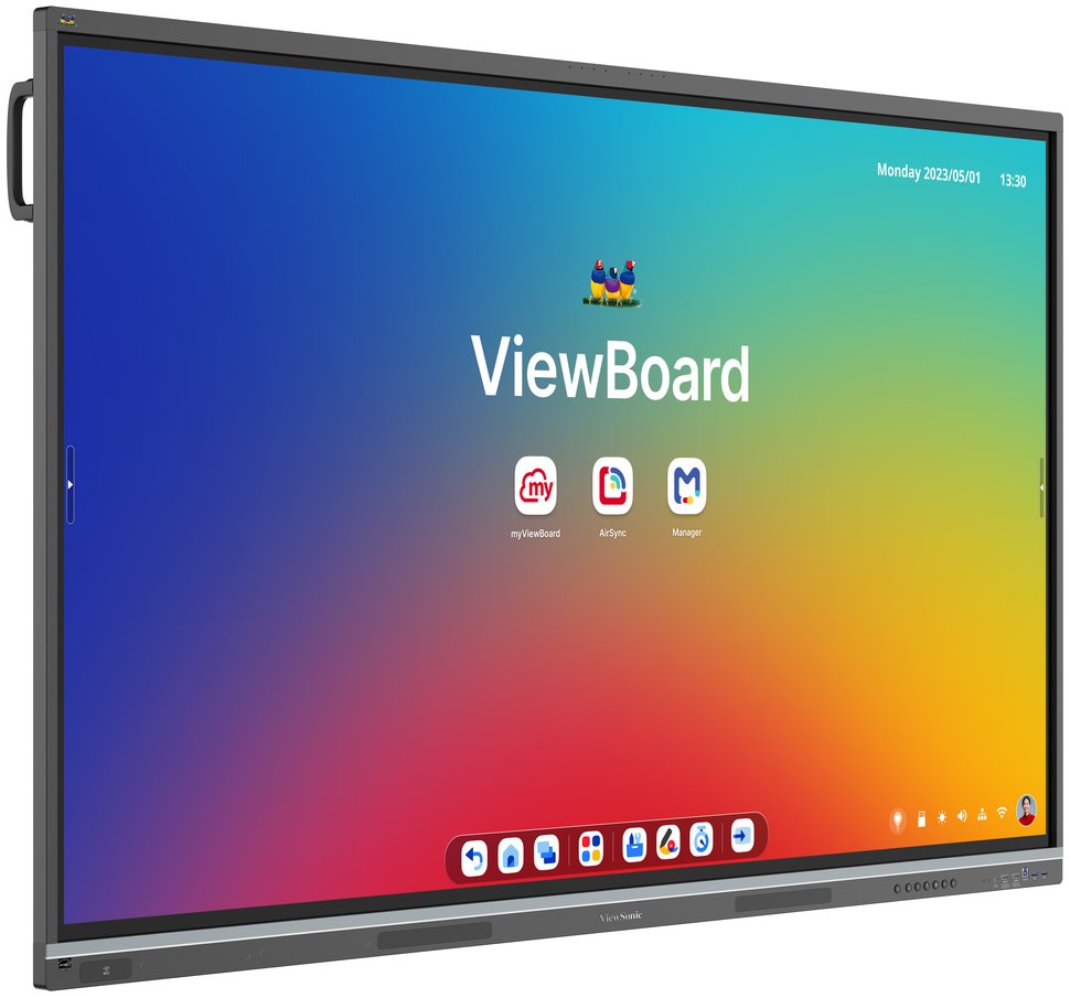 ViewSonic dotykový panel IFP7551 4K 75" Android 14 EDLA, 50 Multi touch,400nits,16G RAM/128GB,OPS slot,HDMI,VGA,DP,USB