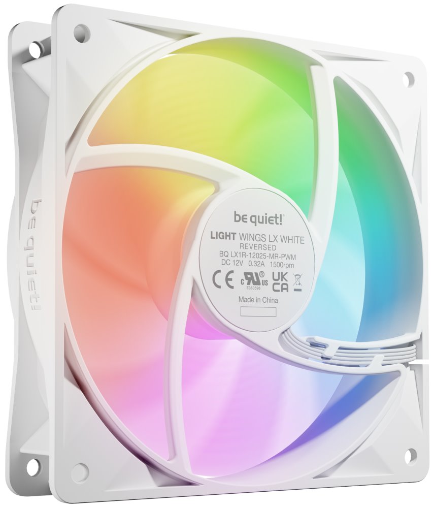 Be quiet! / ventilátor Light Wings LX 120mm PWM Reverse / 120mm ARGB / PWM /  bílý