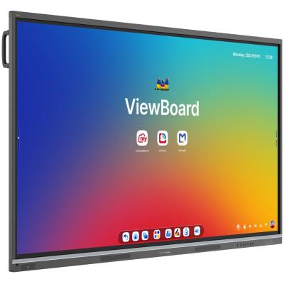 ViewSonic dotykový panel IFP7551 4K 75" Android 14 EDLA, 50 Multi touch,400nits,16G RAM/128GB,OPS slot,HDMI,VGA,DP,USB