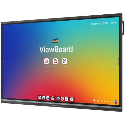 ViewSonic dotykový panel IFP7551 4K 75" Android 14 EDLA, 50 Multi touch,400nits,16G RAM/128GB,OPS slot,HDMI,VGA,DP,USB