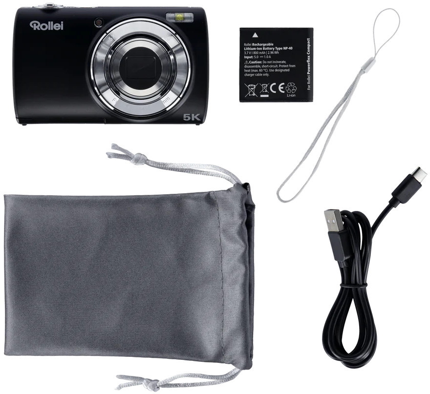 Rollei Powerflex Compact/ 16 MPix/ 5x zoom/ 2,8" LCD/ 5K video/ Černý
