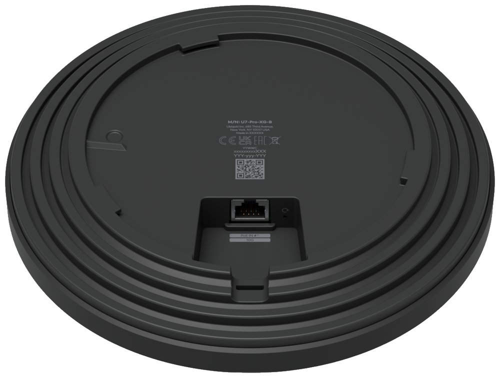 Ubiquiti UniFi U7 Pro XG B - Wi-Fi 7 AP, 2.4/5/6GHz, až 10.8 Gbps, 1x 10GbE, PoE+ (bez PoE injektoru), černá