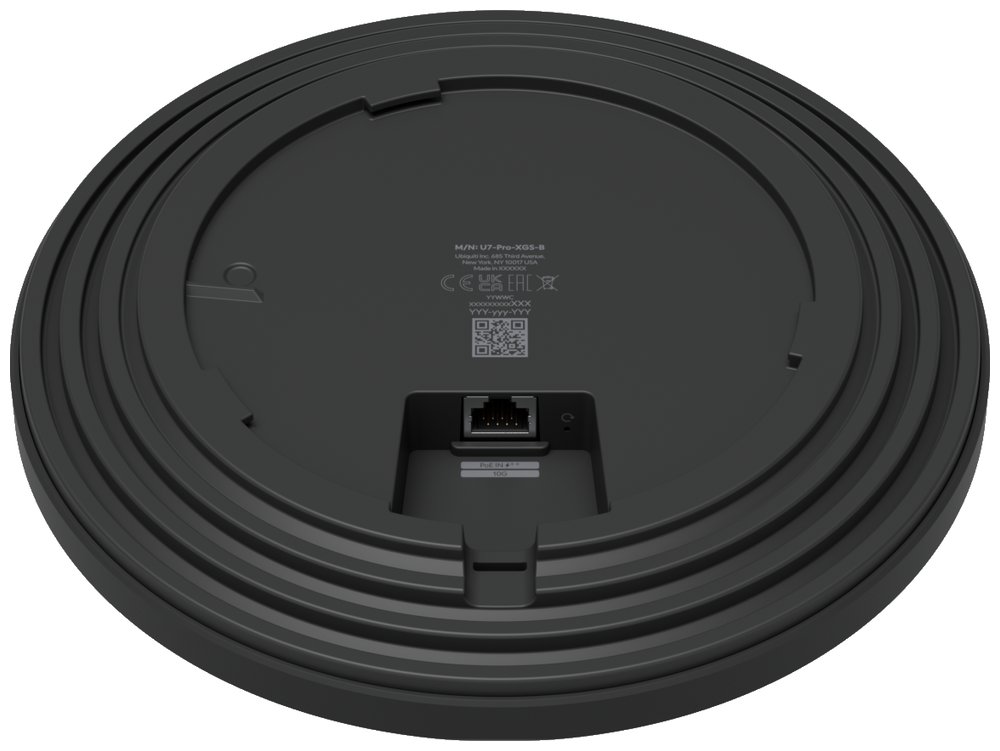 Ubiquiti UniFi U7 Pro XGS B - Wi-Fi 7 AP, 2.4/5/6GHz, až 15.1 Gbps, Spectral Radio, 1x 10GbE, PoE++ (bez PoE inj.) černá