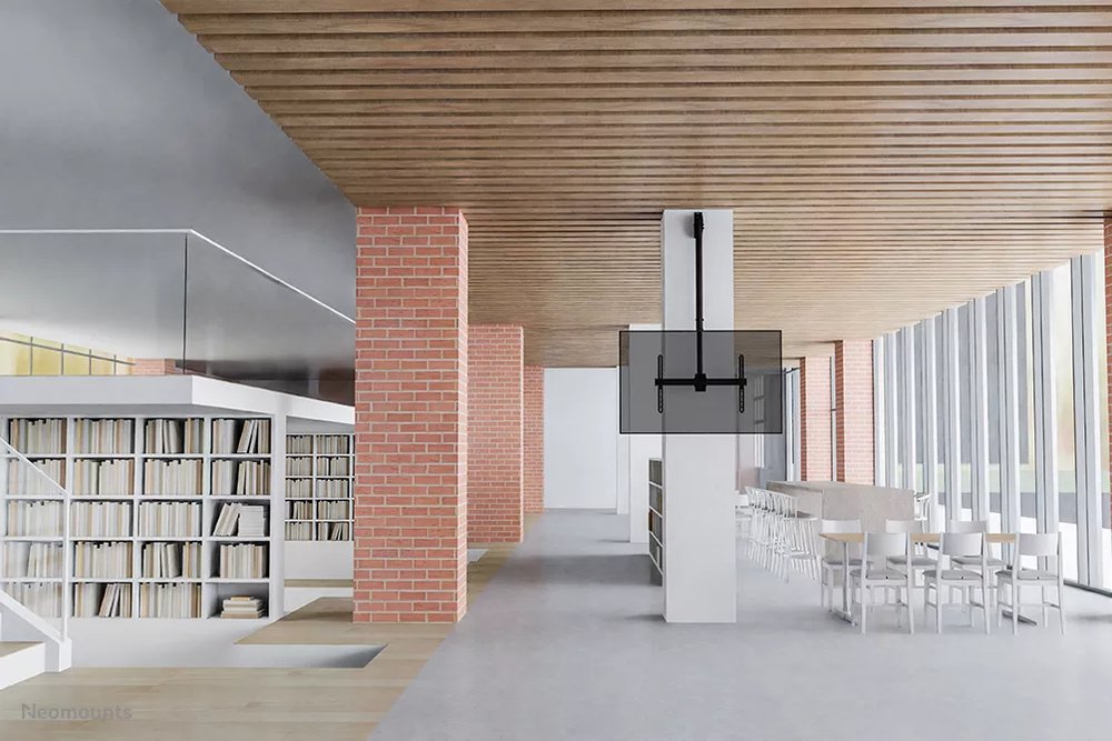 Neomounts CL35-440BL16L  Flat Screen Ceiling Mount (Height: 106-156 cm)