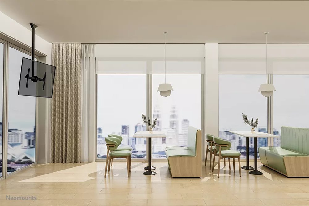 Neomounts CL35-440BL16L  Flat Screen Ceiling Mount (Height: 106-156 cm)