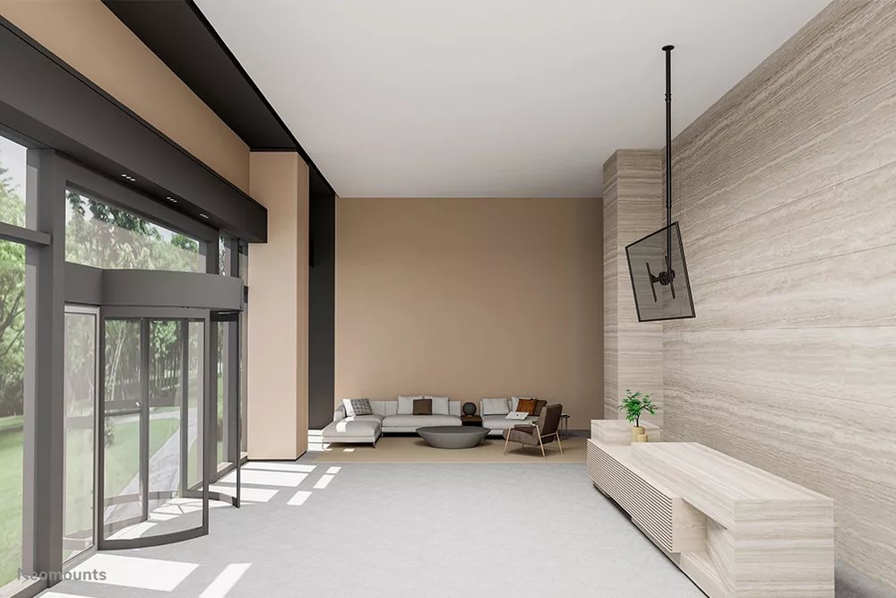 Neomounts CL35-440BL16XL  Flat Screen Ceiling Mount (Height: 250-300 cm)