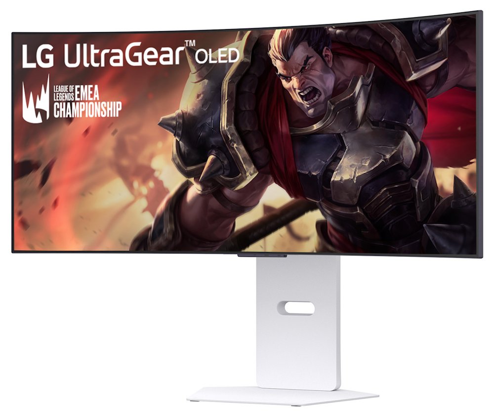 LG monitor zakřivený 34GX90SA-W 34 " OLED/3440x1440/21:9/275cd/m2/240 HZ/0,03ms/ DP/HDMI/USB-C/LAN/7Wx2/výškově stav.