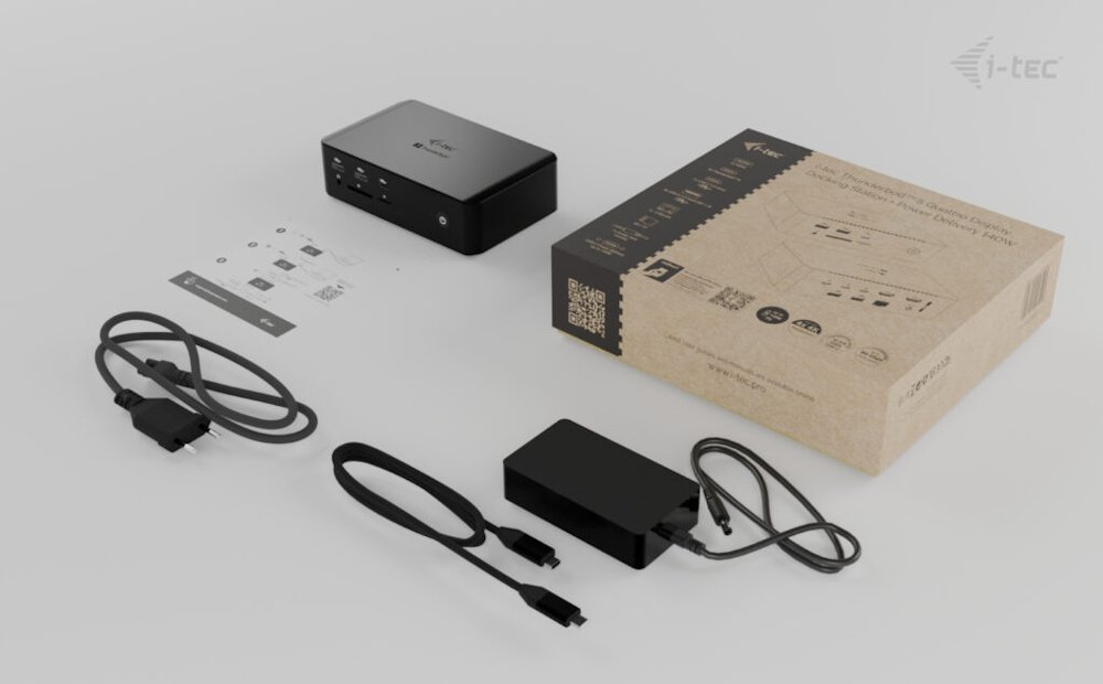 i-tec dokovací stanice Thunderbolt 5 Quattro Display Dock, 2x HDMI, 1x USB-C video, Power Delivery 140W