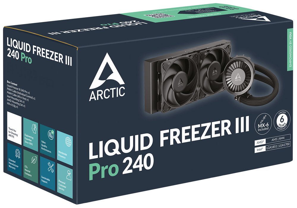 ARCTIC vodní chladič Liquid Freezer III Pro 240 černý