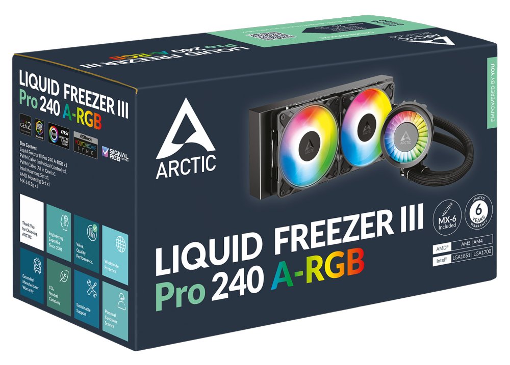 ARCTIC vodní chladič Liquid Freezer III Pro 240 ARGB černý