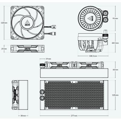 ARCTIC vodní chladič Liquid Freezer III Pro 240 ARGB černý